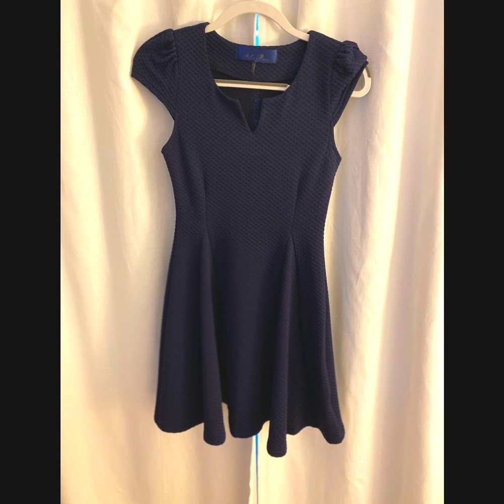 Blue Rain Navy Blue Dress - Small